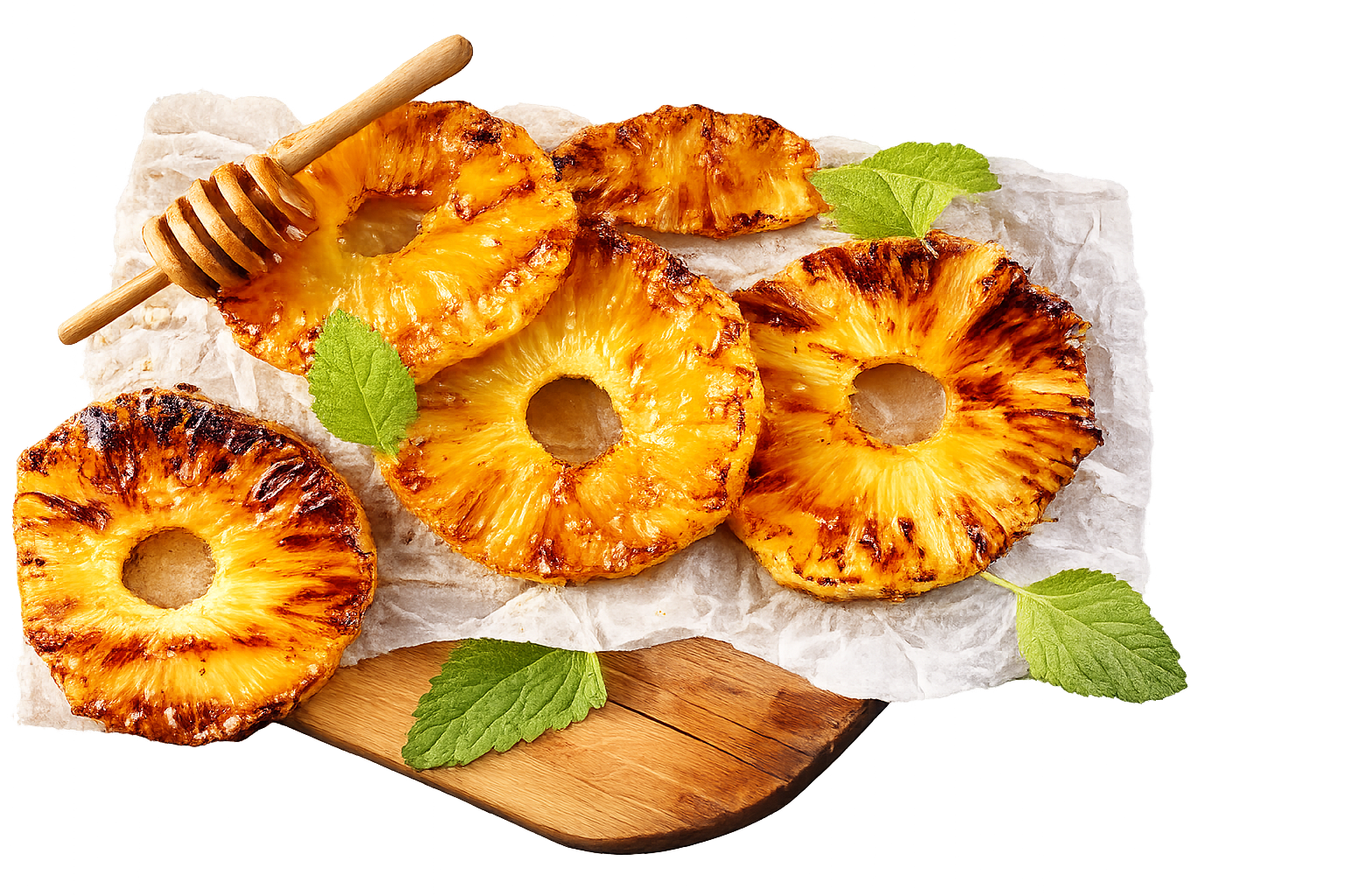 Piña al fuego, cortesía de la casa